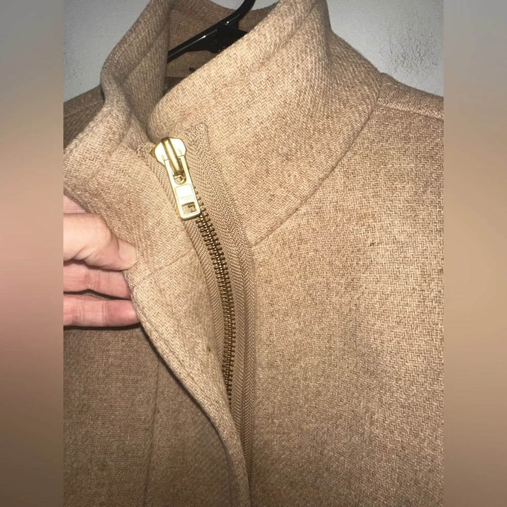 J.Crew Stadium-Cloth Cocoon Coat in Camel Beige Size 2 - Italian Nello Gori Wool - Picture 5 of 11